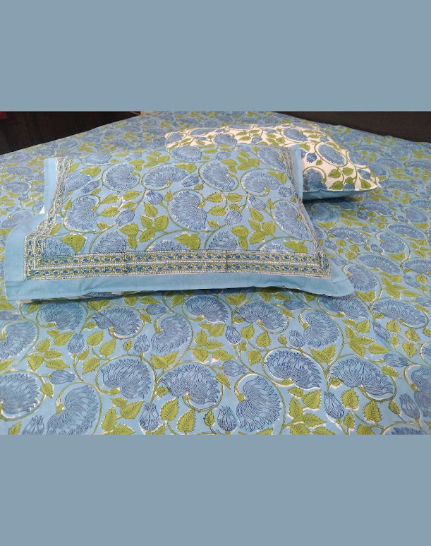 Jaipur Heritage Hand Block Printed Cotton Bedsheet