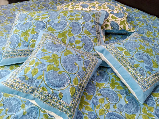 Jaipur Heritage Hand Block Printed Cotton Bedsheet