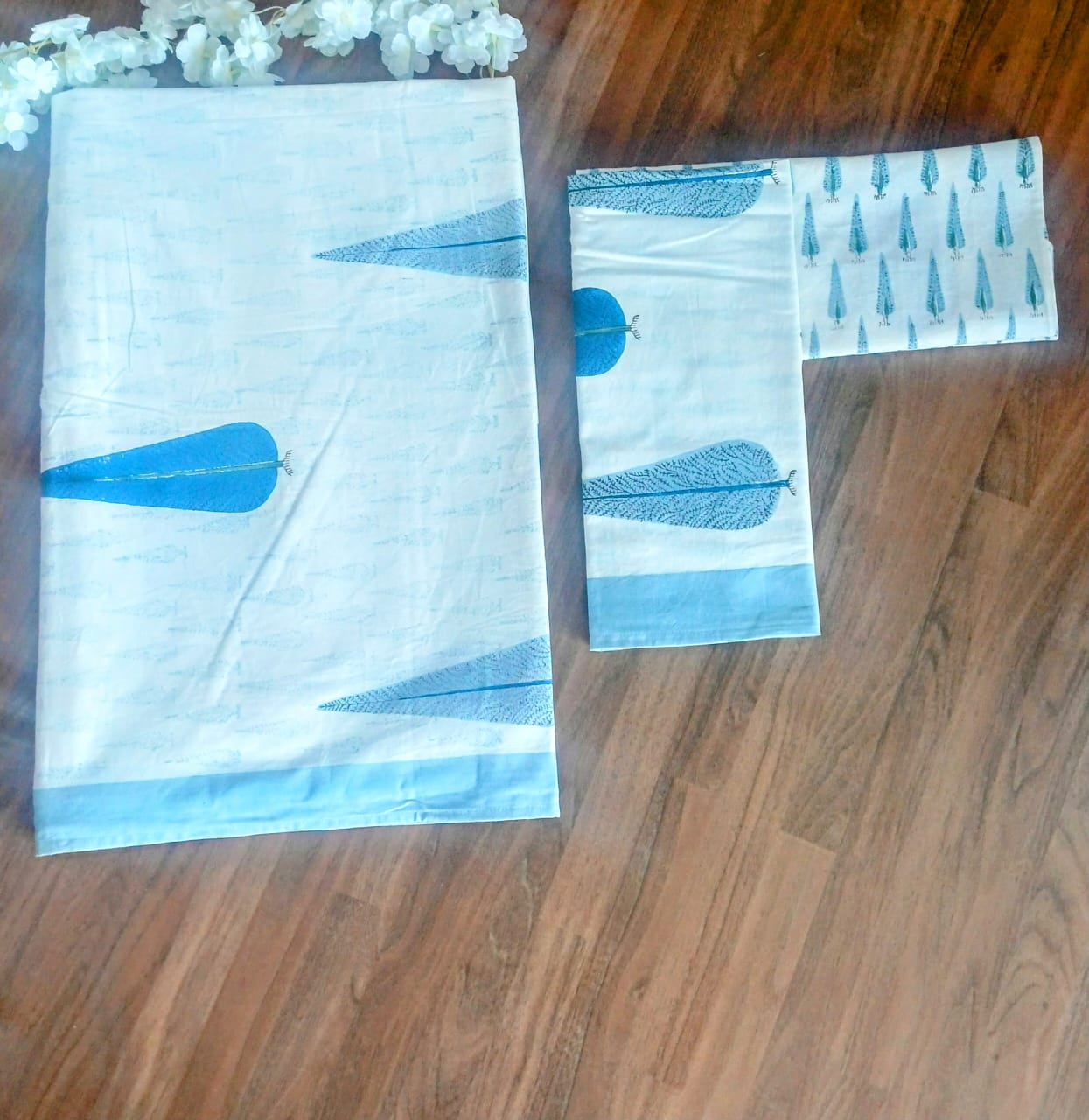 Sanganeri Charm Pure Cotton Handcrafted Bedsheet I Traditional Hand Block Bedsheet